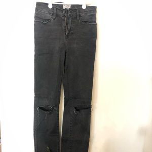 Frame denim Le High Straight black jeans